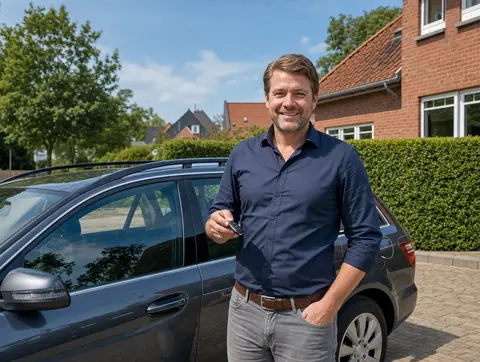Verkäufer aus Siegburg mit dem verkauften Fahrzeug
